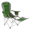 Leisure Sports Camp Chair with Footrest, 300lb. Capacity Recliner Quad Seat with Cup Holder  for Fishing (Green) 176702HQJ